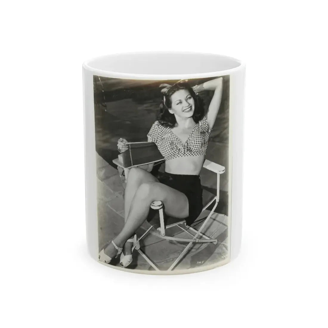 Yvonne DeCarlo #01 (Vintage Female Icon) White Coffee Mug 11oz - Go Mug Yourself