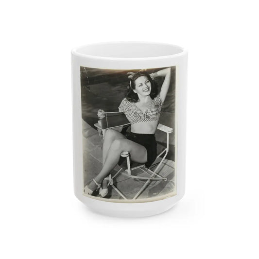 Yvonne DeCarlo #01 (Vintage Female Icon) White Coffee Mug-15oz-Go Mug Yourself