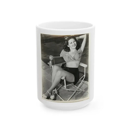Yvonne DeCarlo #01 (Vintage Female Icon) White Coffee Mug 15oz - Go Mug Yourself