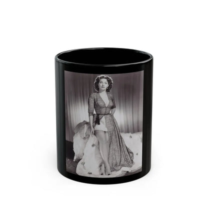 Yvonne DeCarlo #112 (Vintage Female Icon) Black Coffee Mug-11oz-Go Mug Yourself