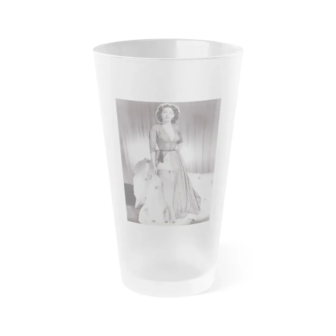 Yvonne DeCarlo #112 (Vintage Female Icon) Frosted Pint Glass 16oz 16oz Frosted - Go Mug Yourself