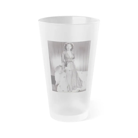 Yvonne DeCarlo #112 (Vintage Female Icon) Frosted Pint Glass 16oz 16oz Frosted - Go Mug Yourself