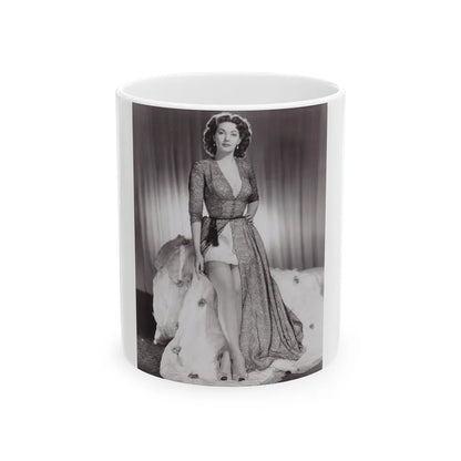 Yvonne DeCarlo #112 (Vintage Female Icon) White Coffee Mug-11oz-Go Mug Yourself