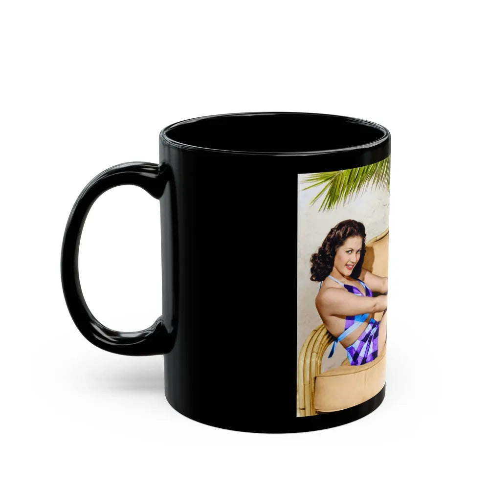 Yvonne DeCarlo #131 (Vintage Female Icon) Black Coffee Mug-Go Mug Yourself