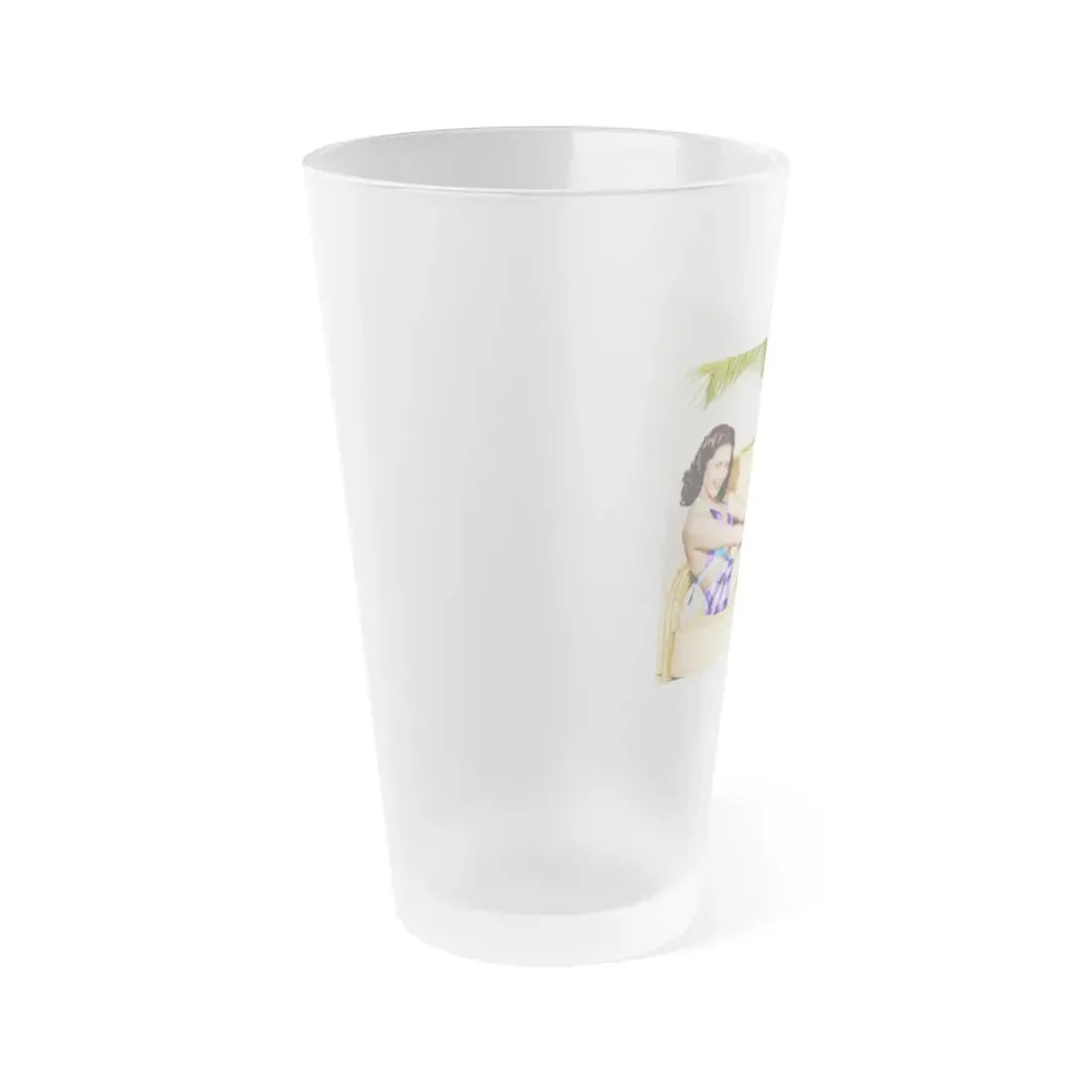 Yvonne DeCarlo #131 (Vintage Female Icon) Frosted Pint Glass 16oz - Go Mug Yourself