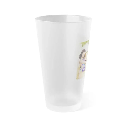 Yvonne DeCarlo #131 (Vintage Female Icon) Frosted Pint Glass 16oz - Go Mug Yourself