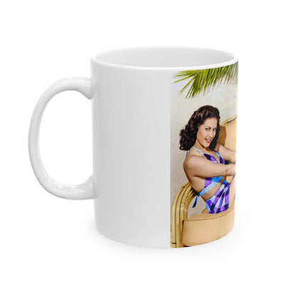 Yvonne DeCarlo #131 (Vintage Female Icon) White Coffee Mug-Go Mug Yourself