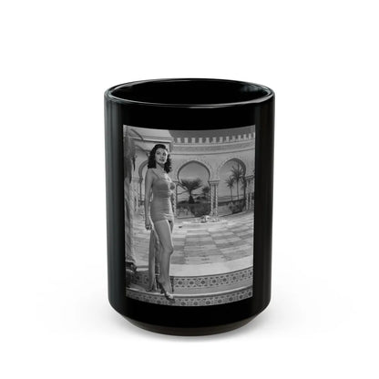 Yvonne DeCarlo #134 (Vintage Female Icon) Black Coffee Mug-15oz-Go Mug Yourself