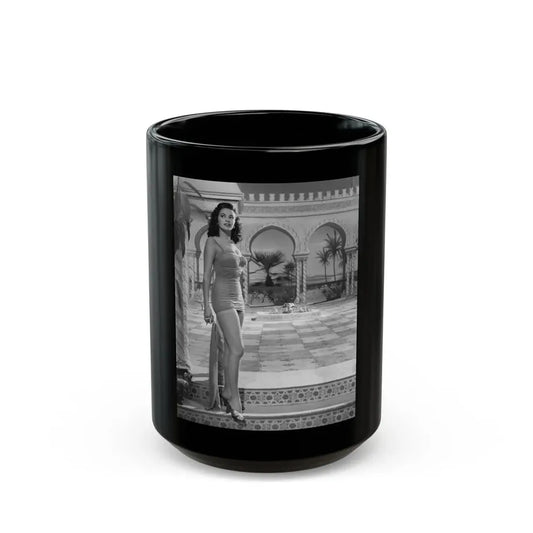 Yvonne DeCarlo #134 (Vintage Female Icon) Black Coffee Mug 15oz - Go Mug Yourself