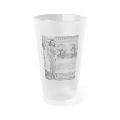 Yvonne DeCarlo #134 (Vintage Female Icon) Frosted Pint Glass 16oz 16oz Frosted - Go Mug Yourself