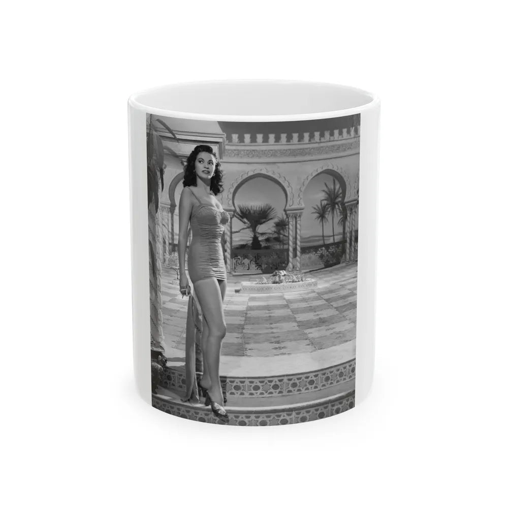 Yvonne DeCarlo #134 (Vintage Female Icon) White Coffee Mug-11oz-Go Mug Yourself