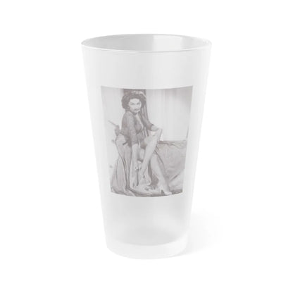 Yvonne DeCarlo #135 (Vintage Female Icon) Frosted Pint Glass 16oz-16oz-Frosted-Go Mug Yourself