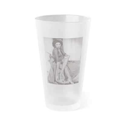 Yvonne DeCarlo #135 (Vintage Female Icon) Frosted Pint Glass 16oz 16oz Frosted - Go Mug Yourself