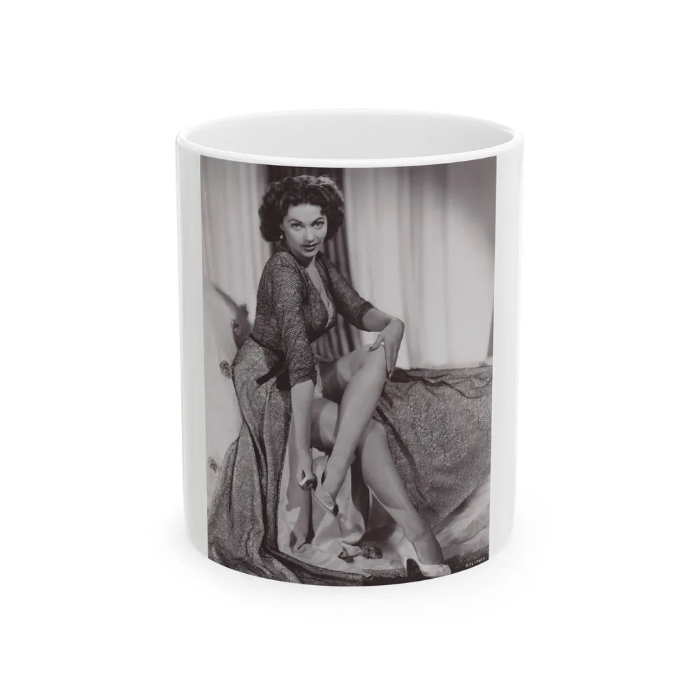 Yvonne DeCarlo #135 (Vintage Female Icon) White Coffee Mug-11oz-Go Mug Yourself