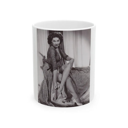 Yvonne DeCarlo #135 (Vintage Female Icon) White Coffee Mug-11oz-Go Mug Yourself