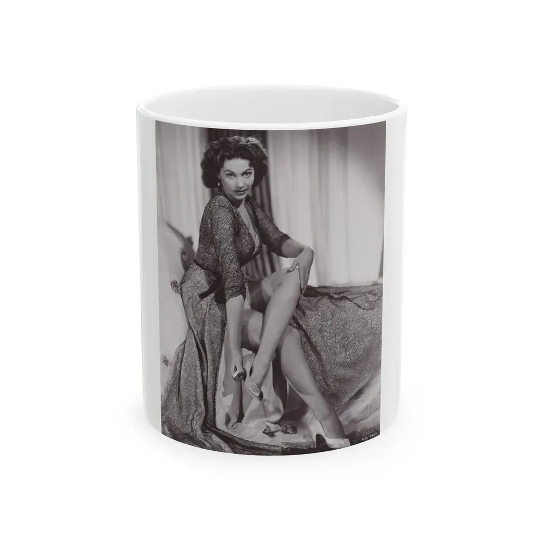 Yvonne DeCarlo #135 (Vintage Female Icon) White Coffee Mug 11oz - Go Mug Yourself