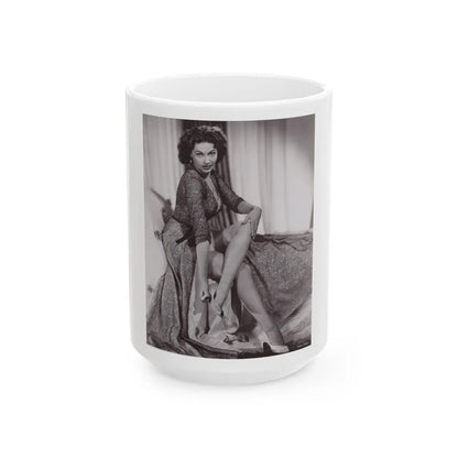 Yvonne DeCarlo #135 (Vintage Female Icon) White Coffee Mug-15oz-Go Mug Yourself