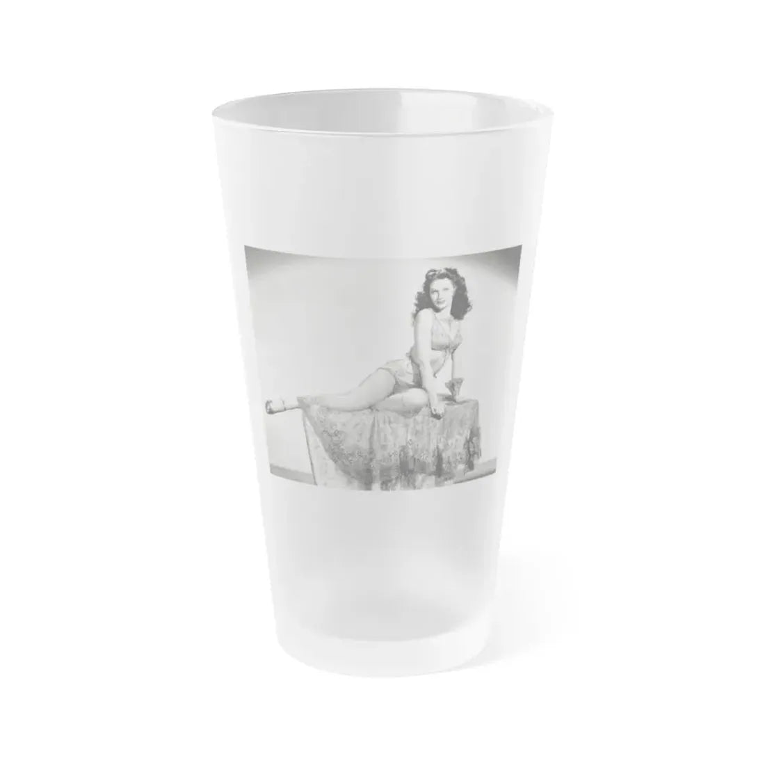 Yvonne DeCarlo #137 (Vintage Female Icon) Frosted Pint Glass 16oz 16oz Frosted - Go Mug Yourself