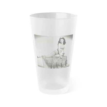 Yvonne DeCarlo #137 (Vintage Female Icon) Frosted Pint Glass 16oz 16oz Frosted - Go Mug Yourself