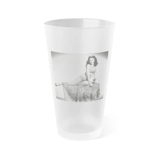 Yvonne DeCarlo #137 (Vintage Female Icon) Frosted Pint Glass 16oz 16oz Frosted - Go Mug Yourself