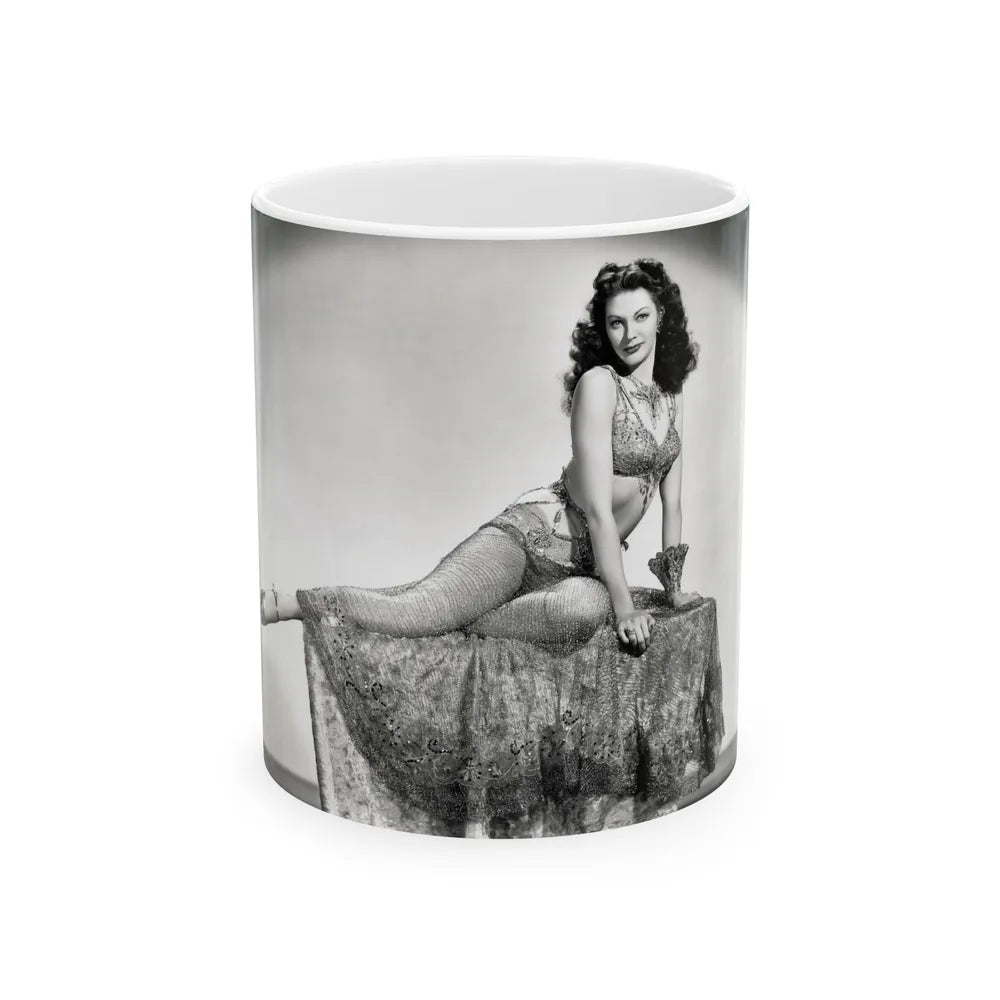 Yvonne DeCarlo #137 (Vintage Female Icon) White Coffee Mug-11oz-Go Mug Yourself