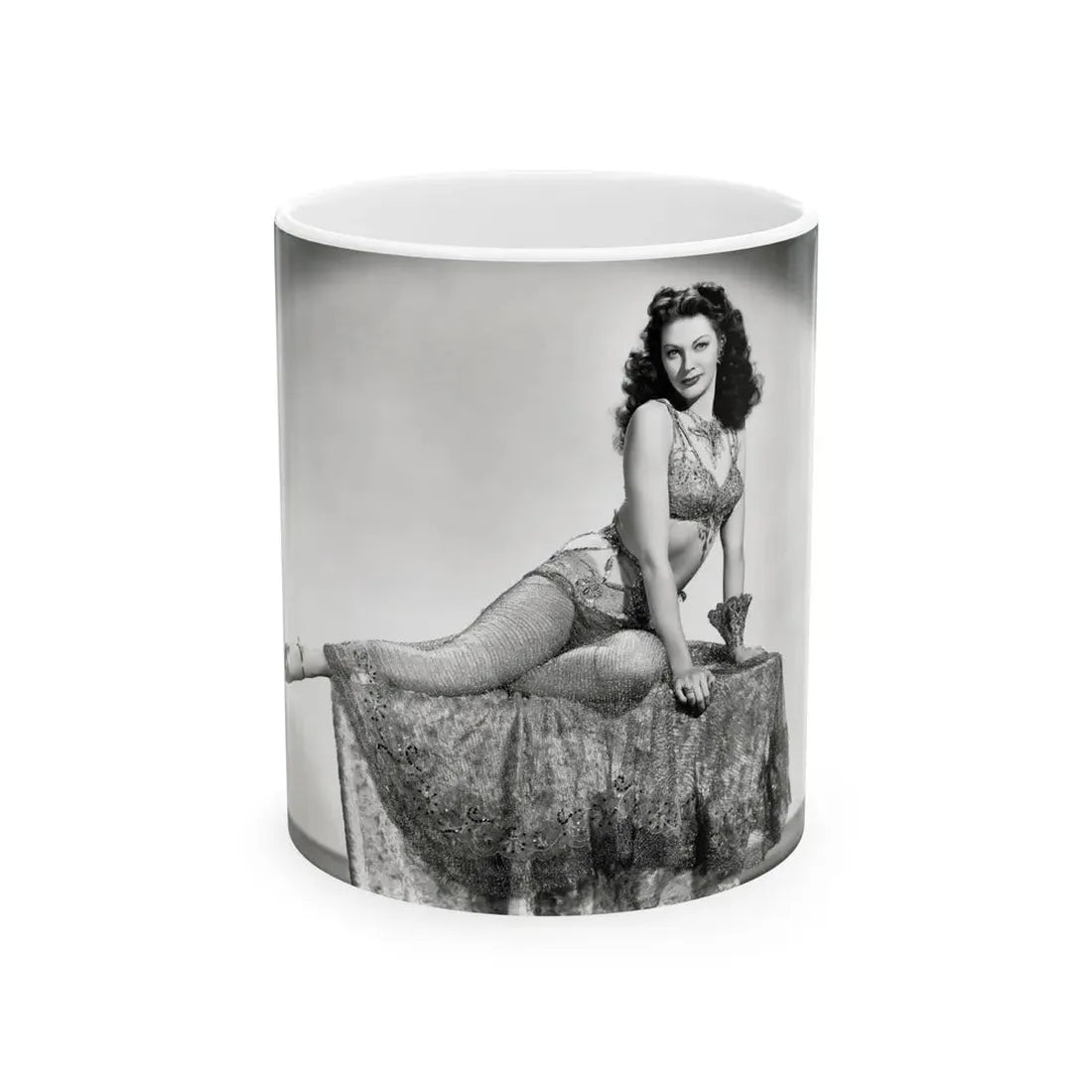 Yvonne DeCarlo #137 (Vintage Female Icon) White Coffee Mug 11oz - Go Mug Yourself