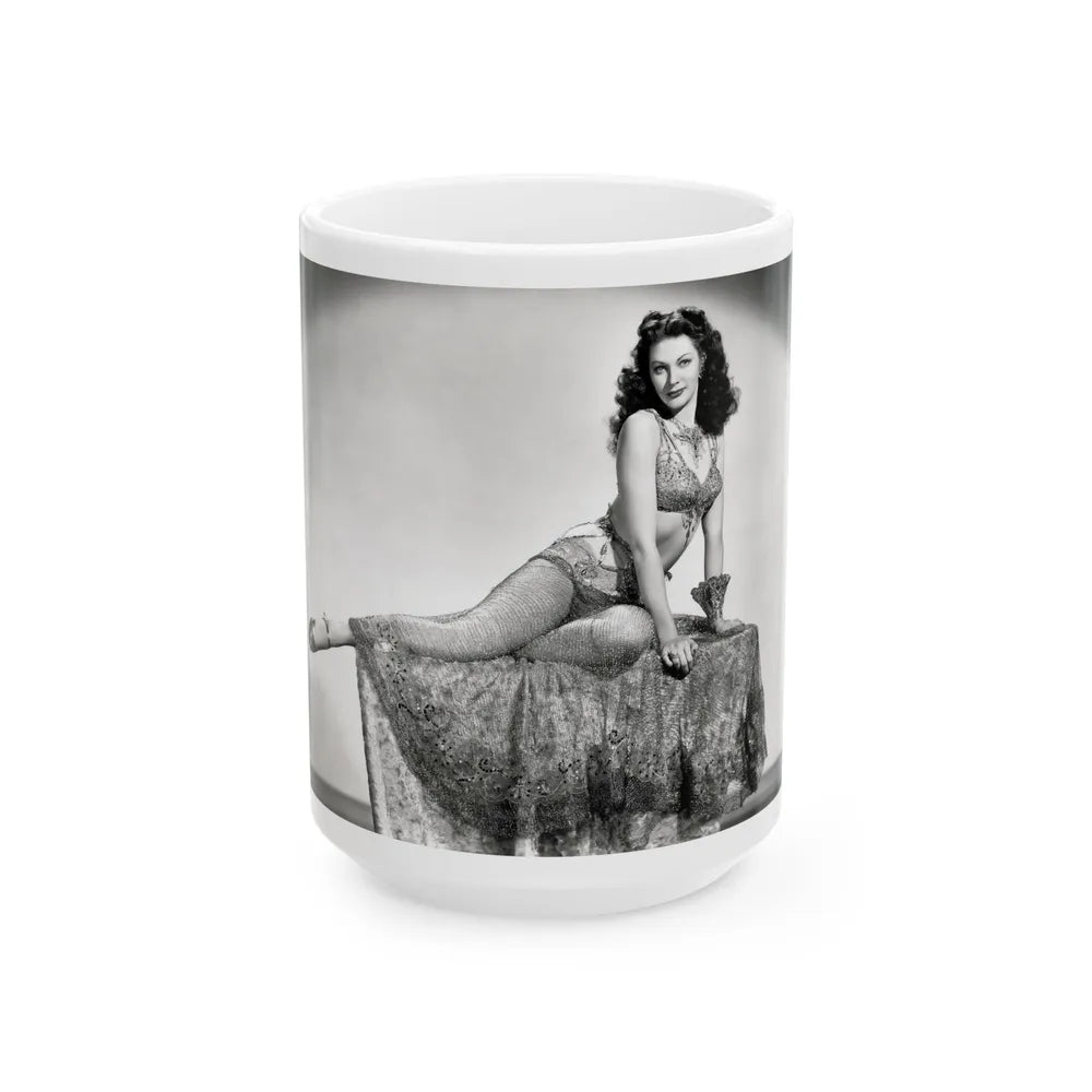 Yvonne DeCarlo #137 (Vintage Female Icon) White Coffee Mug-15oz-Go Mug Yourself