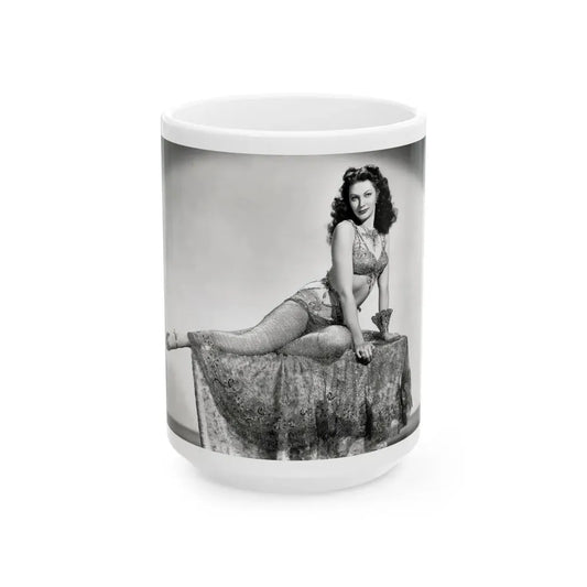 Yvonne DeCarlo #137 (Vintage Female Icon) White Coffee Mug 15oz - Go Mug Yourself