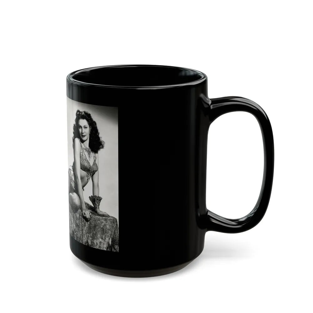 Yvonne DeCarlo #1371 (Vintage Female Icon) Black Coffee Mug-Go Mug Yourself