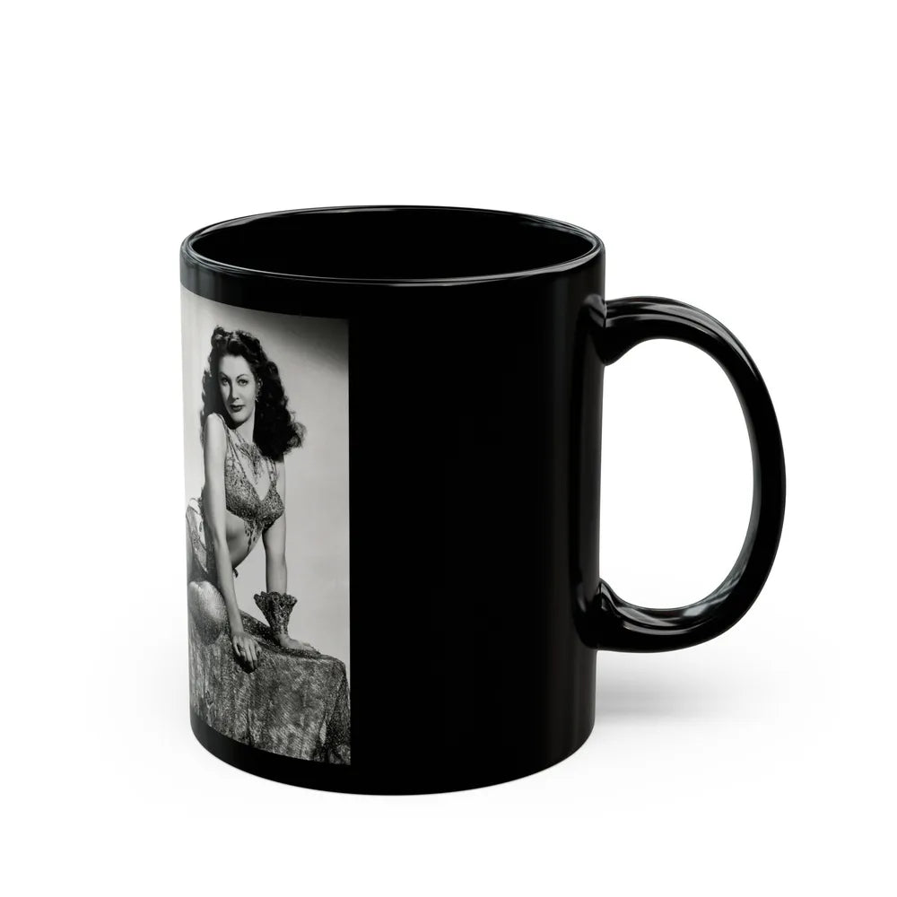 Yvonne DeCarlo #1371 (Vintage Female Icon) Black Coffee Mug-Go Mug Yourself