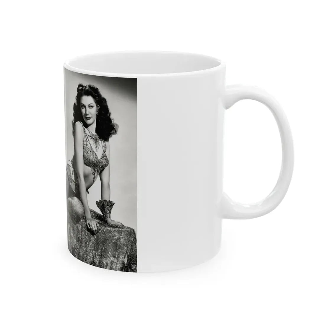 Yvonne DeCarlo #1371 (Vintage Female Icon) White Coffee Mug - Go Mug Yourself