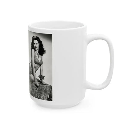 Yvonne DeCarlo #1371 (Vintage Female Icon) White Coffee Mug - Go Mug Yourself