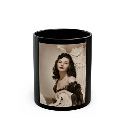 Yvonne DeCarlo #138 (Vintage Female Icon) Black Coffee Mug-11oz-Go Mug Yourself