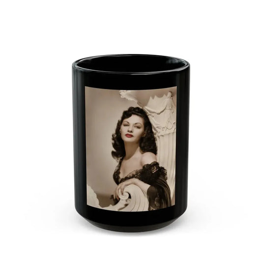 Yvonne DeCarlo #138 (Vintage Female Icon) Black Coffee Mug 15oz - Go Mug Yourself