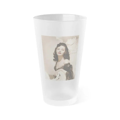 Yvonne DeCarlo #138 (Vintage Female Icon) Frosted Pint Glass 16oz 16oz Frosted - Go Mug Yourself