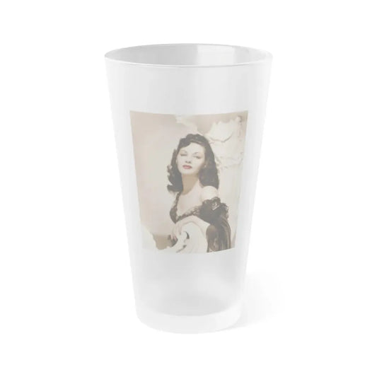 Yvonne DeCarlo #138 (Vintage Female Icon) Frosted Pint Glass 16oz 16oz Frosted - Go Mug Yourself