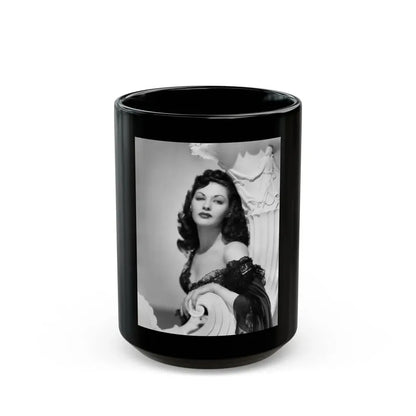 Yvonne DeCarlo #1381 (Vintage Female Icon) Black Coffee Mug 15oz - Go Mug Yourself