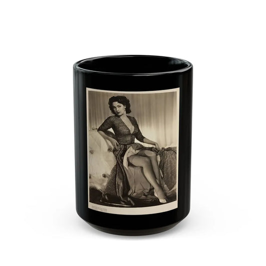 Yvonne DeCarlo #147 (Vintage Female Icon) Black Coffee Mug-15oz-Go Mug Yourself