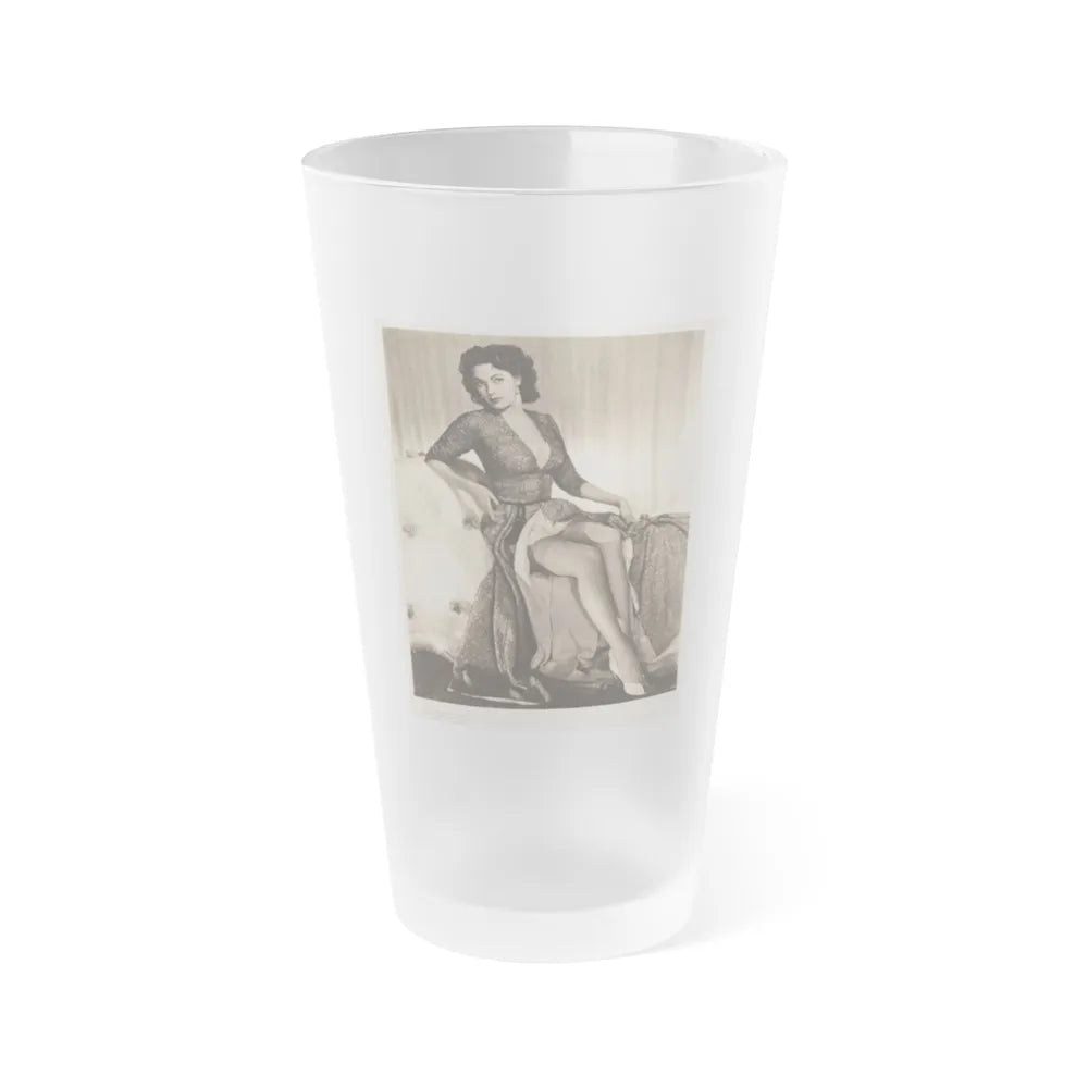 Yvonne DeCarlo #147 (Vintage Female Icon) Frosted Pint Glass 16oz-16oz-Frosted-Go Mug Yourself