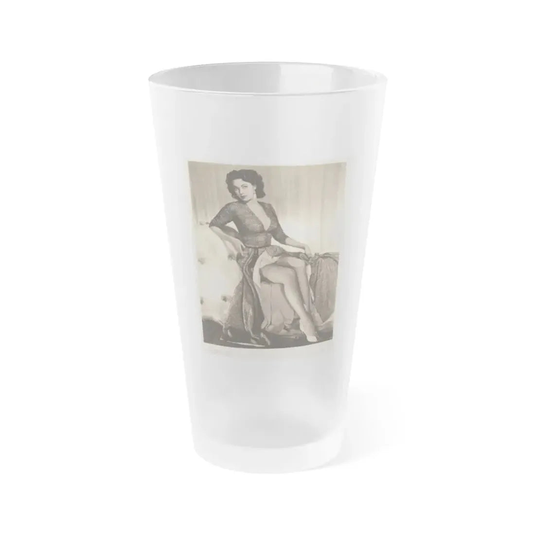 Yvonne DeCarlo #147 (Vintage Female Icon) Frosted Pint Glass 16oz 16oz Frosted - Go Mug Yourself