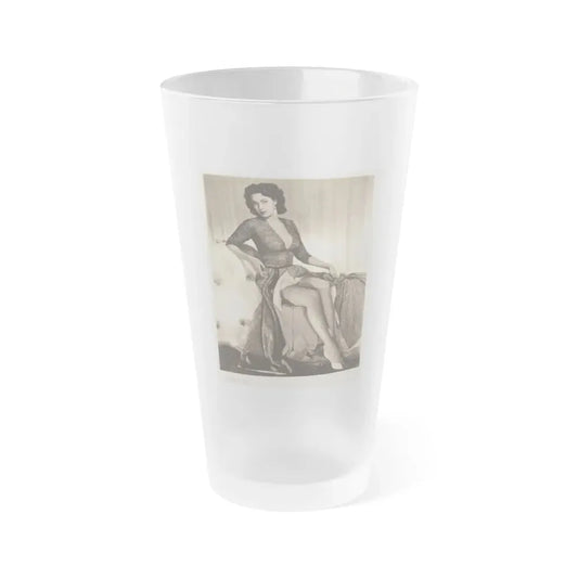 Yvonne DeCarlo #147 (Vintage Female Icon) Frosted Pint Glass 16oz 16oz Frosted - Go Mug Yourself