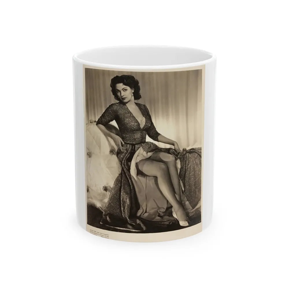 Yvonne DeCarlo #147 (Vintage Female Icon) White Coffee Mug-11oz-Go Mug Yourself