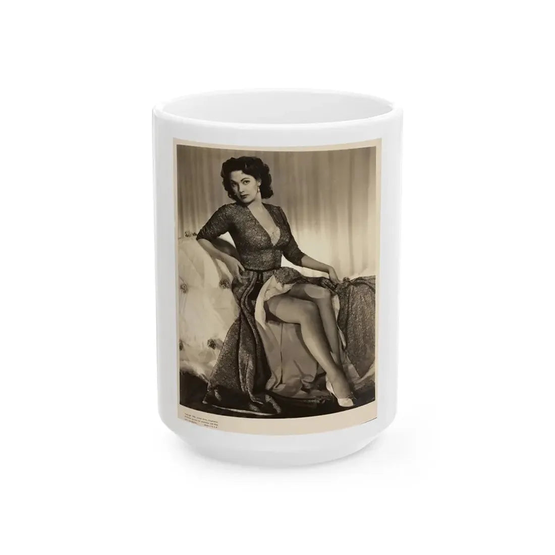 Yvonne DeCarlo #147 (Vintage Female Icon) White Coffee Mug 15oz - Go Mug Yourself