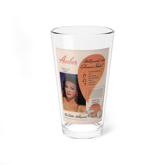 Yvonne DeCarlo #148 - 10x13 Color Glamour Portrait Make-Up Add (Vintage Female Icon) Pint Glass 16oz-16oz-Go Mug Yourself