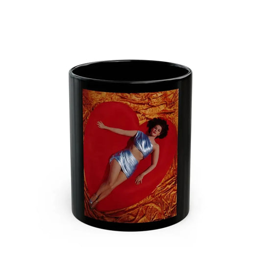 Yvonne DeCarlo #149 - 8x11 Color Magazine Photo Pin-Up Scan Circa Late 40's or 50's (Vintage Female Icon) Black Coffee Mug 11oz - Go Mug Yourself