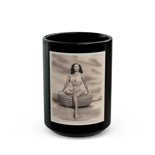 Yvonne DeCarlo #150 (Vintage Female Icon) Black Coffee Mug 15oz - Go Mug Yourself