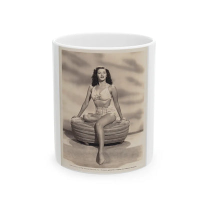 Yvonne DeCarlo #150 (Vintage Female Icon) White Coffee Mug-11oz-Go Mug Yourself