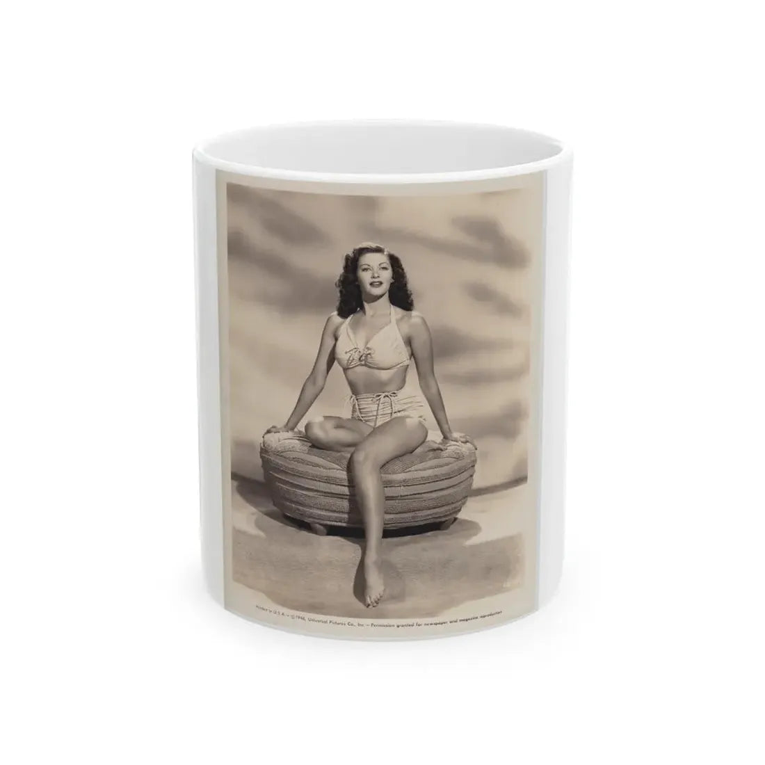 Yvonne DeCarlo #150 (Vintage Female Icon) White Coffee Mug 11oz - Go Mug Yourself