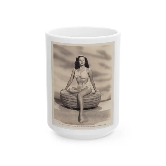 Yvonne DeCarlo #150 (Vintage Female Icon) White Coffee Mug-15oz-Go Mug Yourself