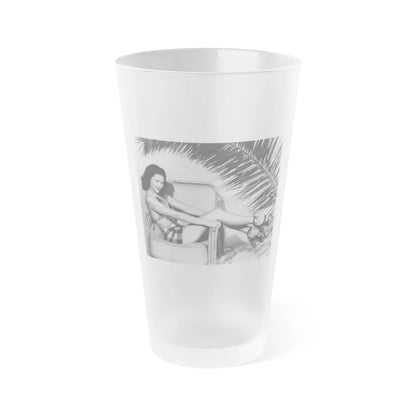 Yvonne DeCarlo #34 (Vintage Female Icon) Frosted Pint Glass 16oz-16oz-Frosted-Go Mug Yourself